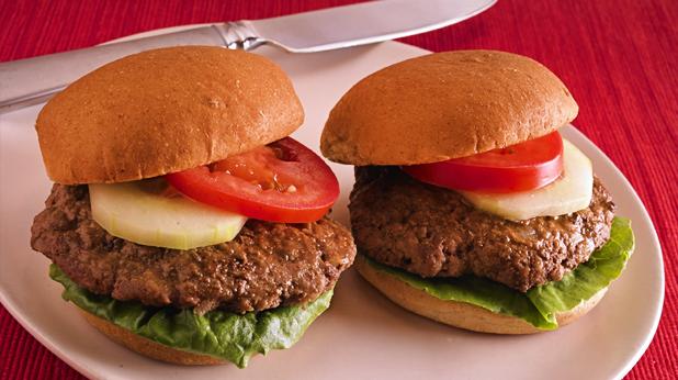Beef Sliders with Lettuce, Tomato and Cucumber